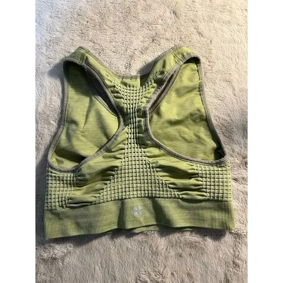 Sweaty Betty Women's Medium Olive Green Seamless Sports Bra Yoga Gym - Picture 2 of 6